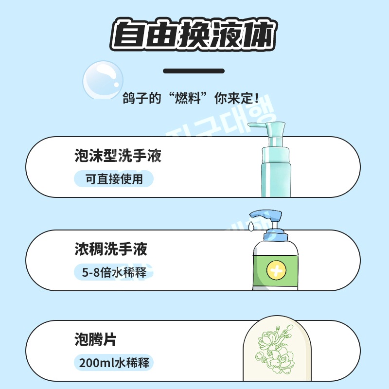 비둘기디스펜서 시바견 핸드워시 거품 집들이 선물 자동손세정제 자동 손세척 - 상세 이미지 4