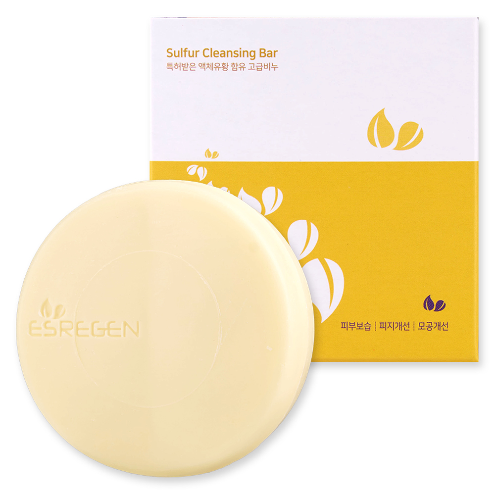 에스리젠 특허 액체 유황 프리미엄 천연 클렌징 세수 세안 비누 70g, 1개 - 메인 이미지