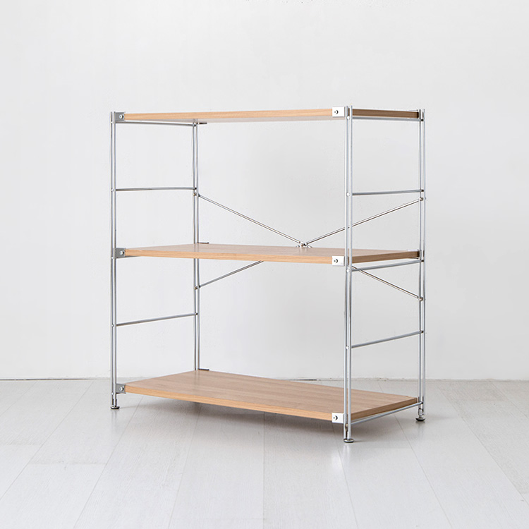 CHAKOC 선반 넓은 850x410x845mm, 3단, 내추럴 1965.6887 이미지 3