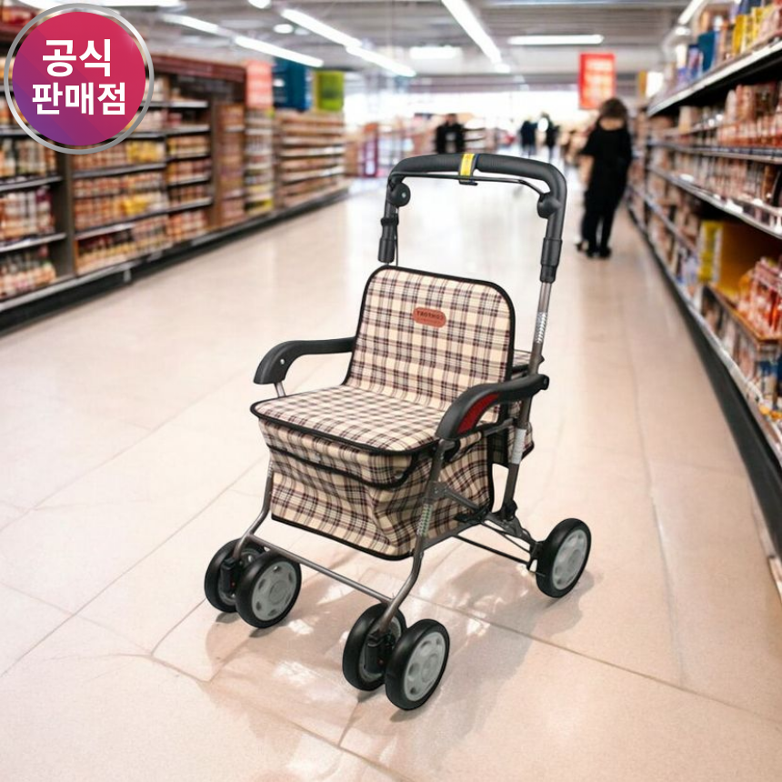 진산메디칼 다용도 노인보행기 어르신 실버카 성인 어른 성인용 노인용 할머니유모차 F-218 - 상세 이미지 3