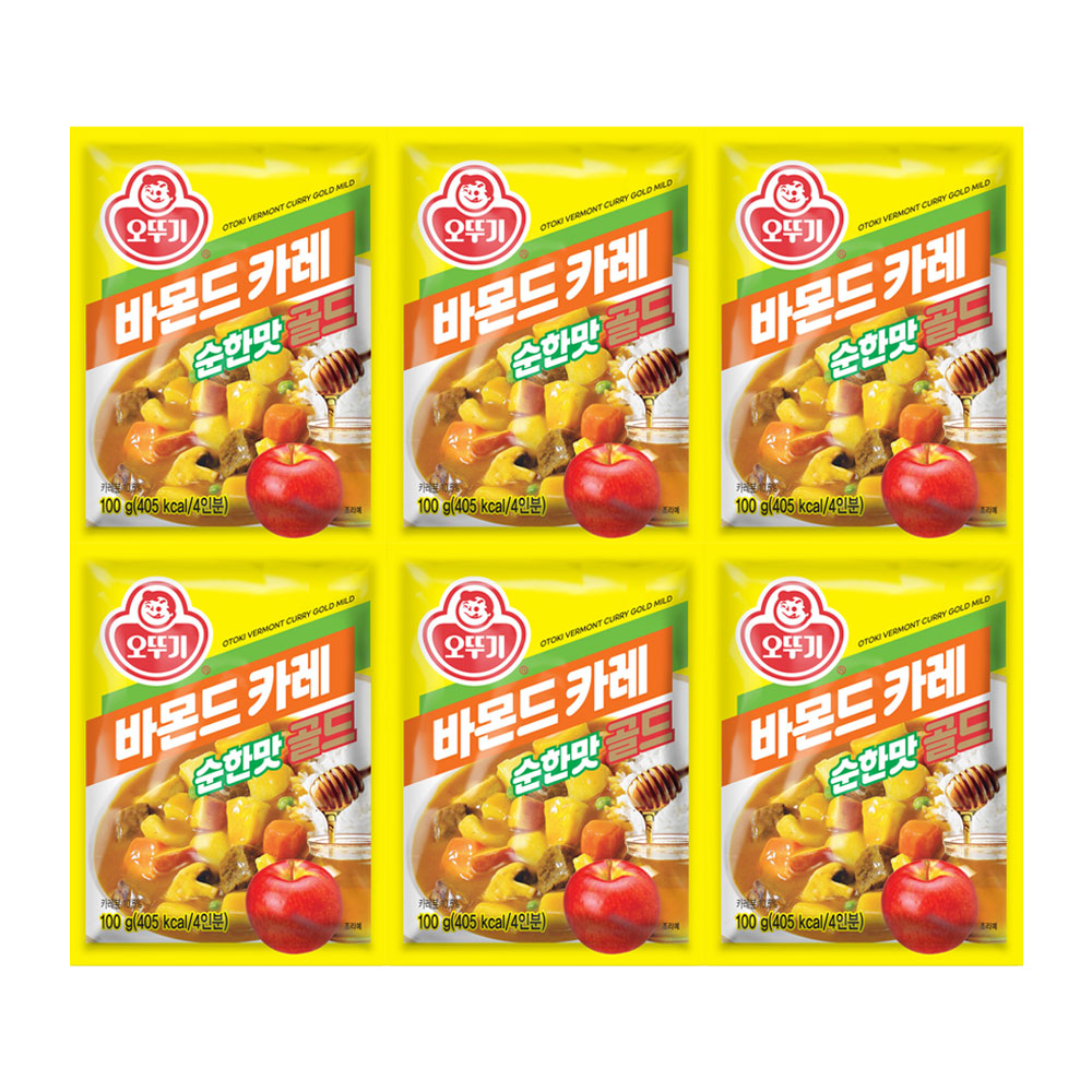 오뚜기 바몬드카레골드 순한맛, 100g, 6개 - 상품 이미지