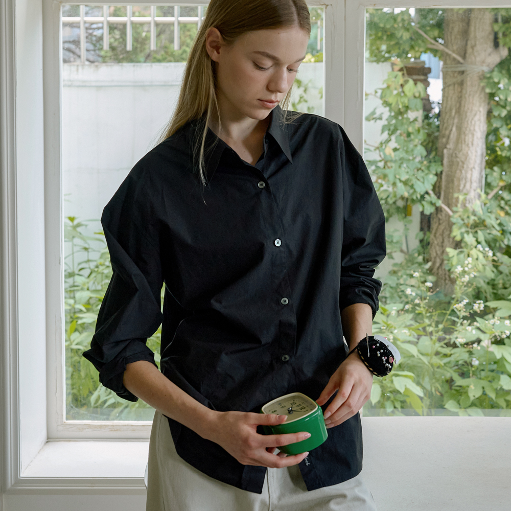 [블루브릭] Basic bio shirt (black) - 상품 이미지