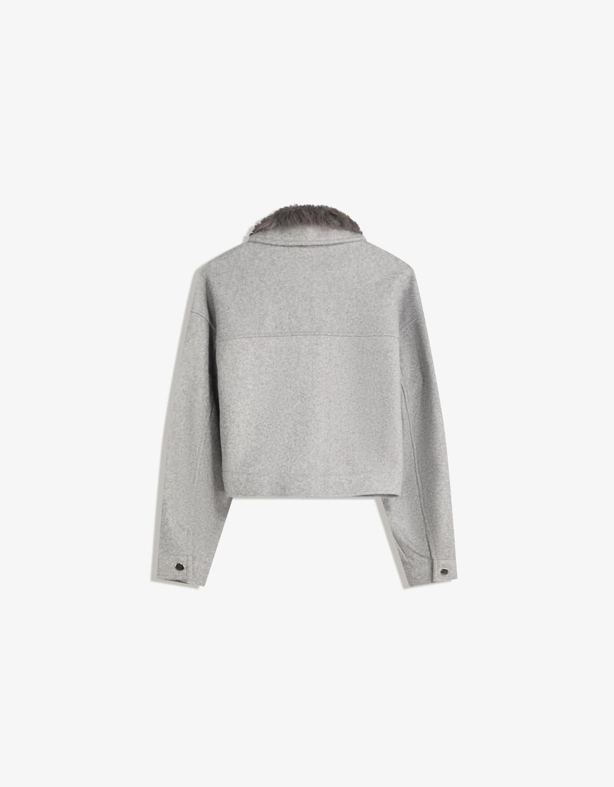 버쉬카 테크니컬 소프트 퍼 칼라 트러커 재킷 6650/758 GREY - 상세 이미지 2