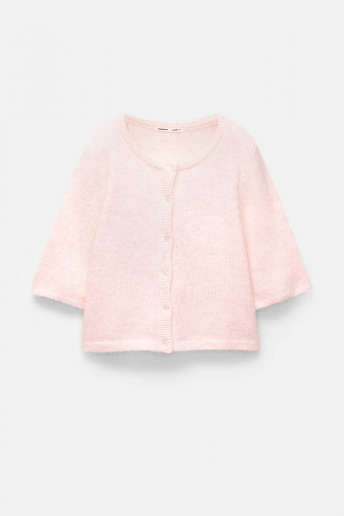 풀앤베어 니트 반소매 가디건 7553/309 PINK