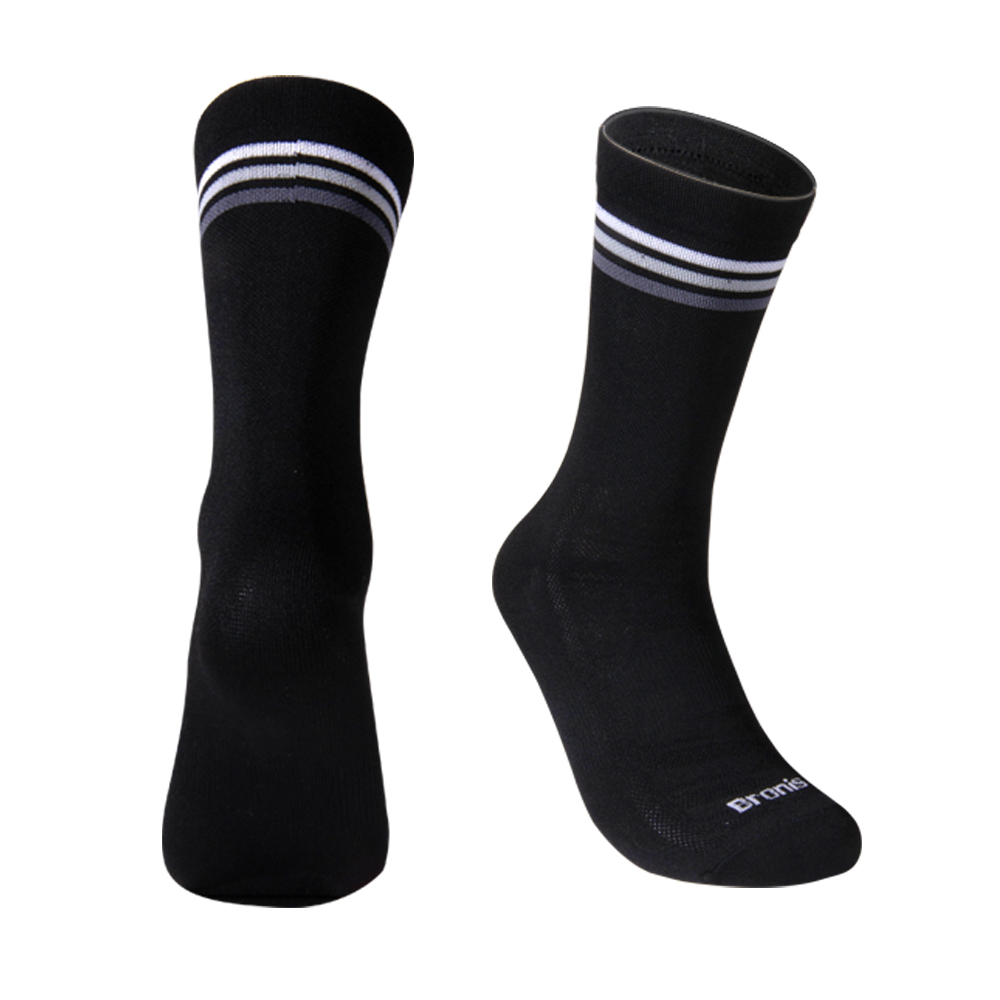 브로니스 클래식 스포츠 자전거 라이딩 사이클링 양말 GDR 블랙, S2 260-275mm - 상품 이미지