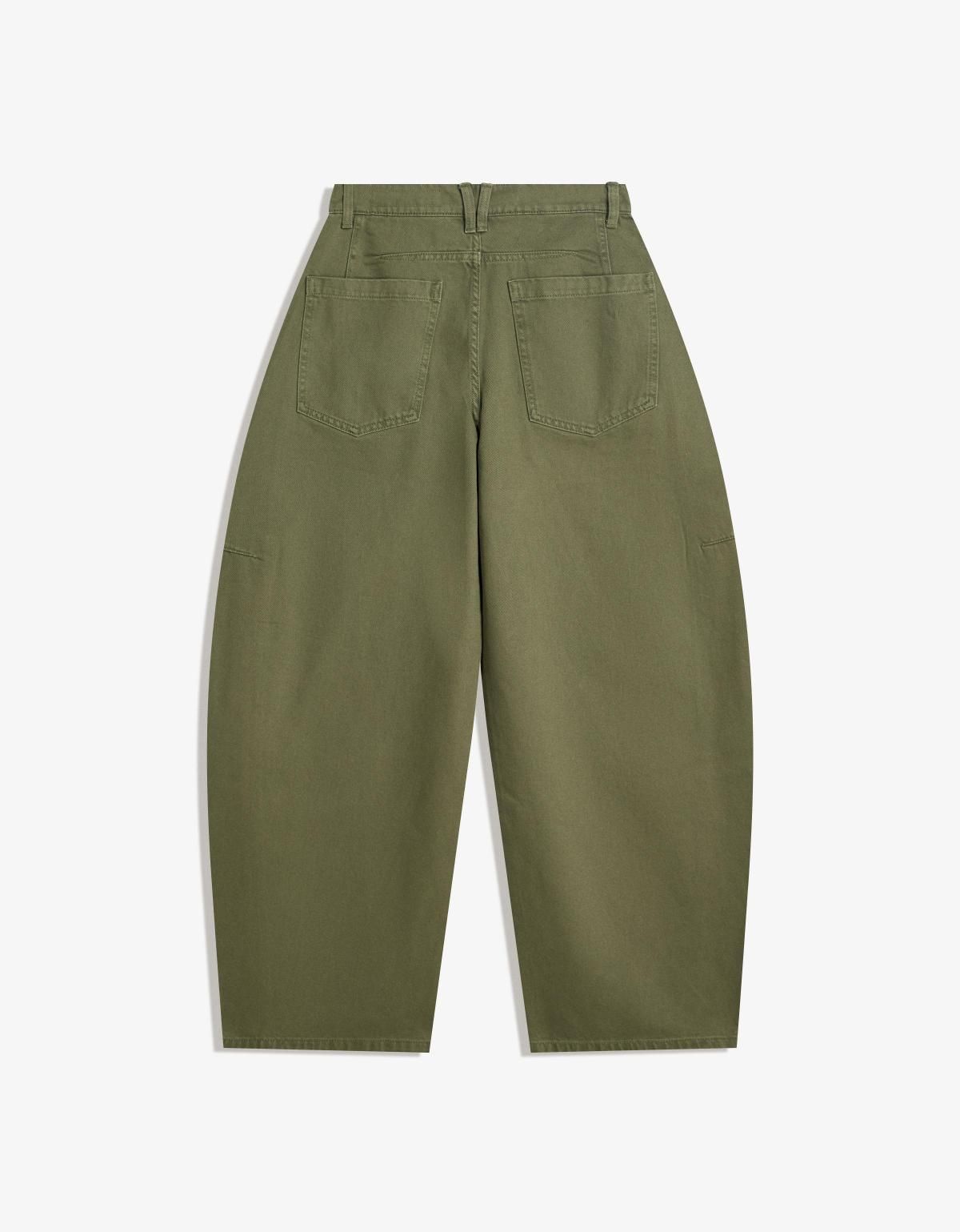 버쉬카 카키 배럴 와이드 팬츠 5092/335 KHAKI - 상세 이미지 3
