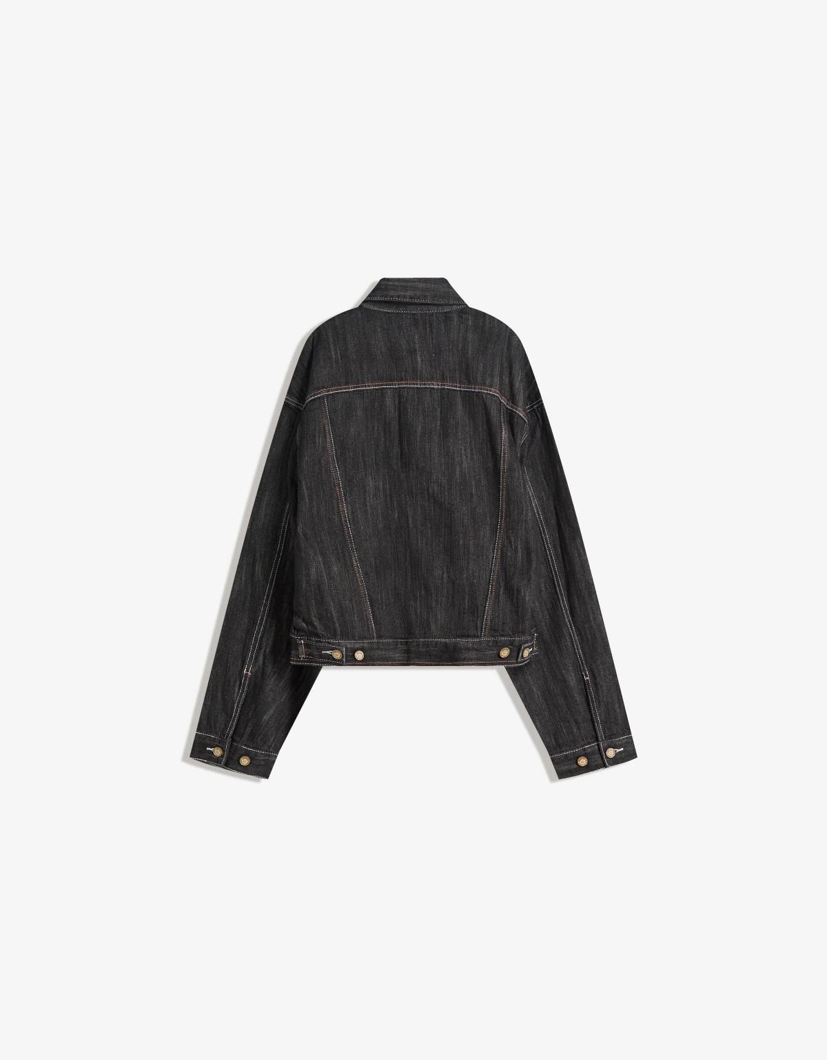버쉬카 테크니컬 자카드 데님 트러커 재킷 1135/156 BLACK - 상세 이미지 2