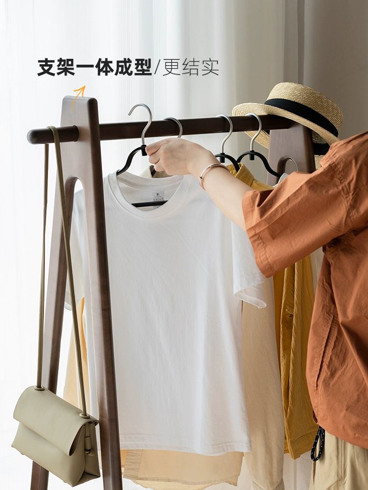 원룸행거 원목 디자인 원룸 이동식 옷가게 옷걸이 매장 62cm - 상세 이미지 3