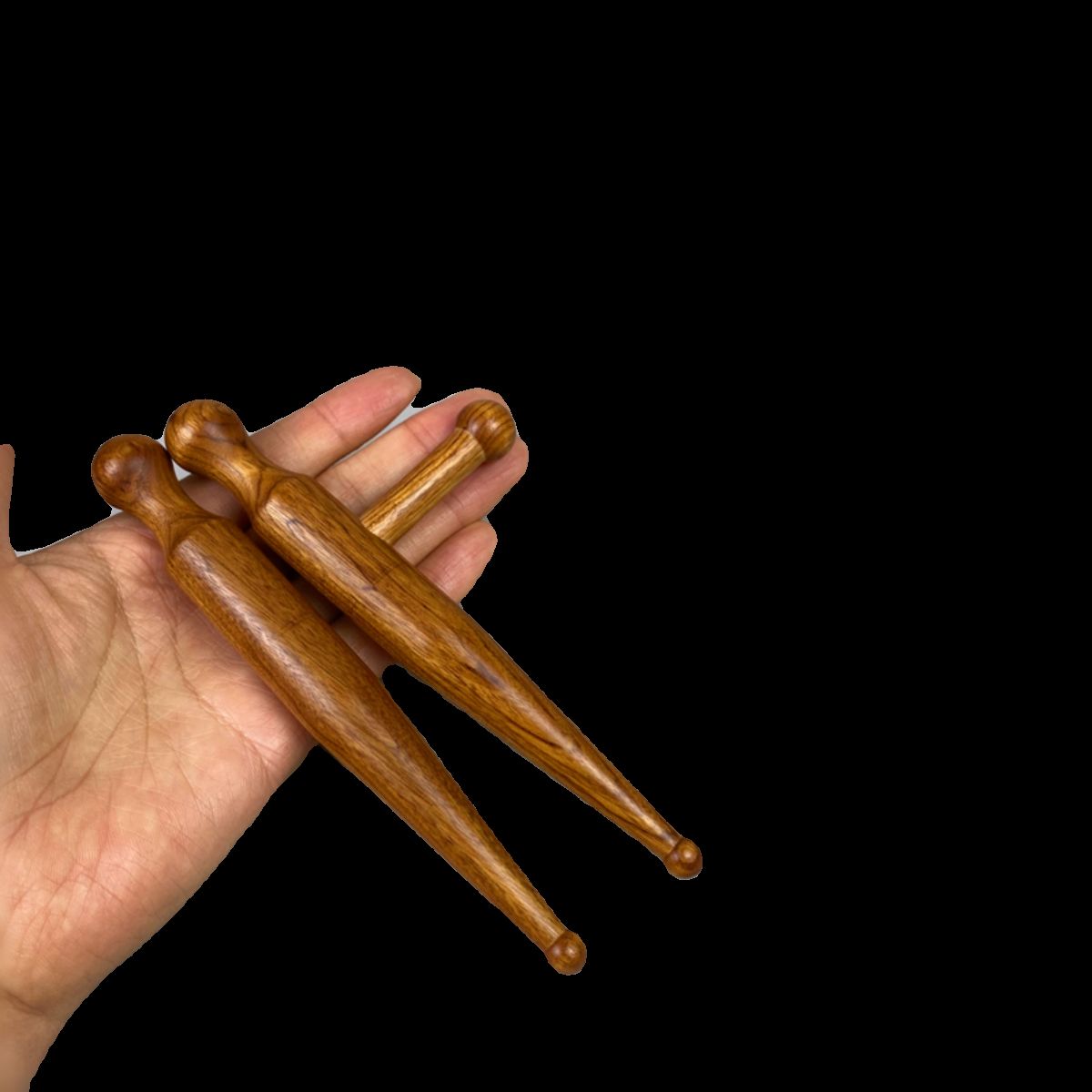 옥괄사 마사지 도구 림프 경혈 목재 스틱 종아리 경락 양면 지압펜 경혈도 포함+수납백 - 상품 이미지
