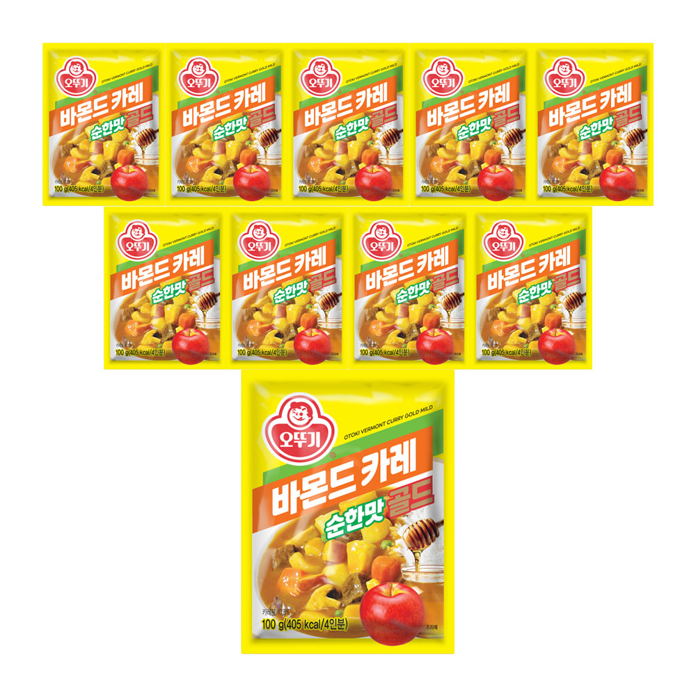 오뚜기 바몬드카레골드 순한맛, 100g, 10개 - 상품 이미지