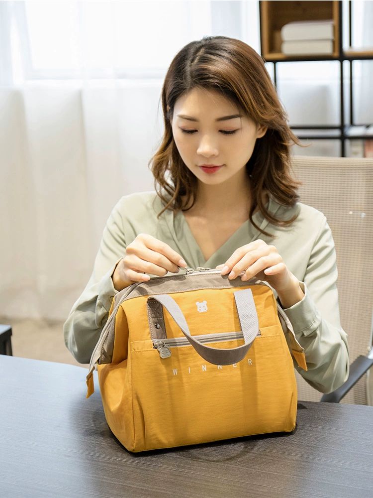 음료 캐리어 와인 보틀백 수납 이동백 카페 손잡이 오렌지 트럼펫 - 상품 이미지