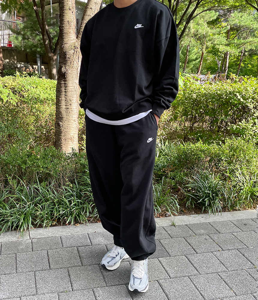나이키 트레이닝 바지 오버핏 클럽 플리스 프렌치테리 벌룬 조거 팬츠