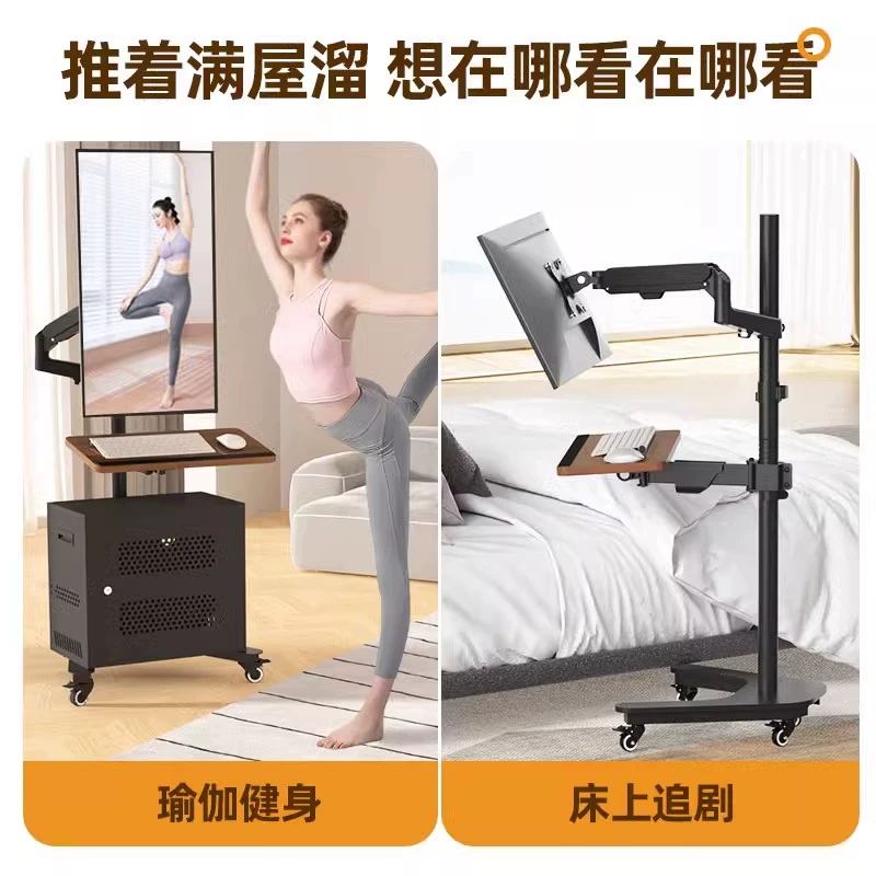 싱글 모니터암 스탠드 이동식 리프팅 모니터 브래킷 17-32inch 고정형 표준 홀 거리 - 상세 이미지 2
