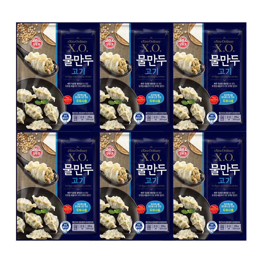 오뚜기 X.O. 물만두 고기 378g 6개 - 상품 이미지