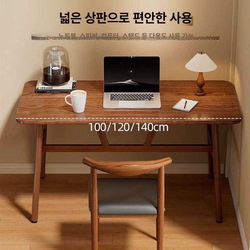 원목 테이블 책상 학생방 공부 탁자 사무실 호두색 100x너비 60x높이 A - 상세 이미지 3