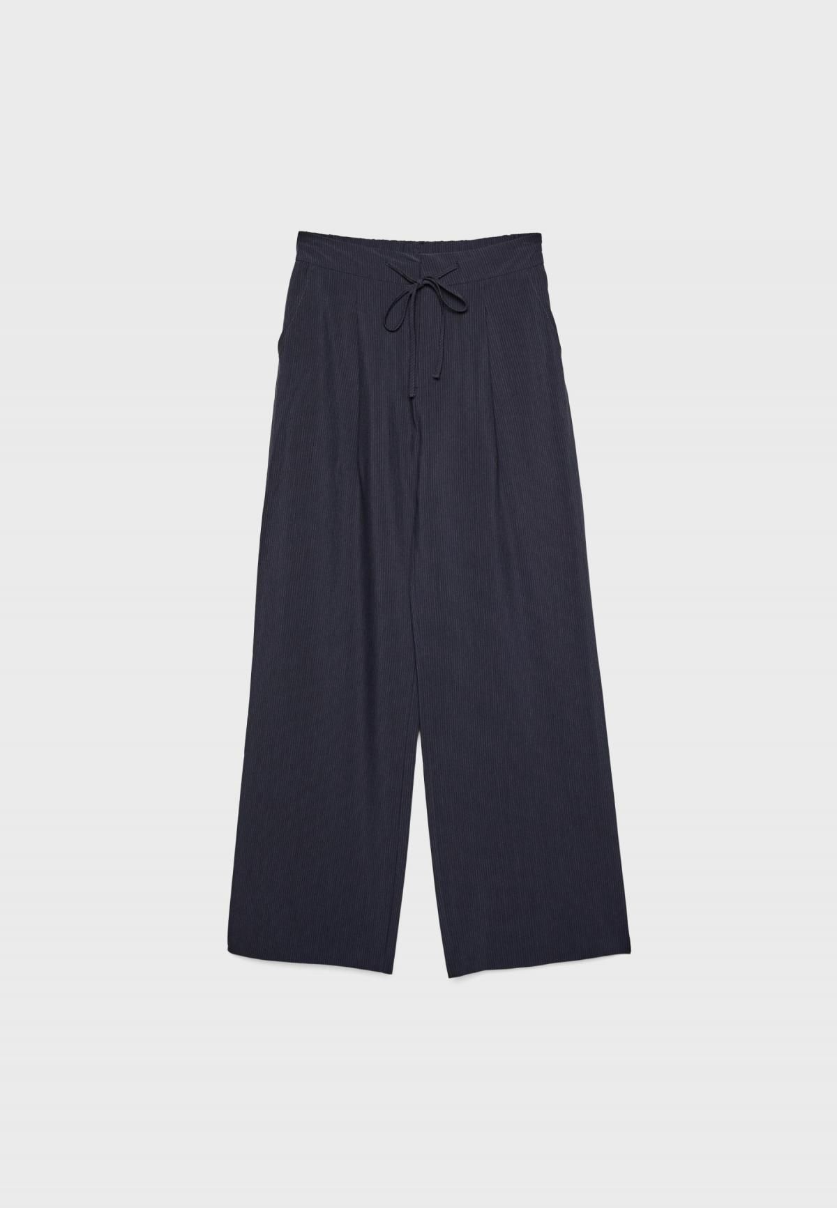 스트라디바리우스 테크니컬 스트라이프 와이드 팬츠 4542/522 NAVY BLUE - 상세 이미지 3