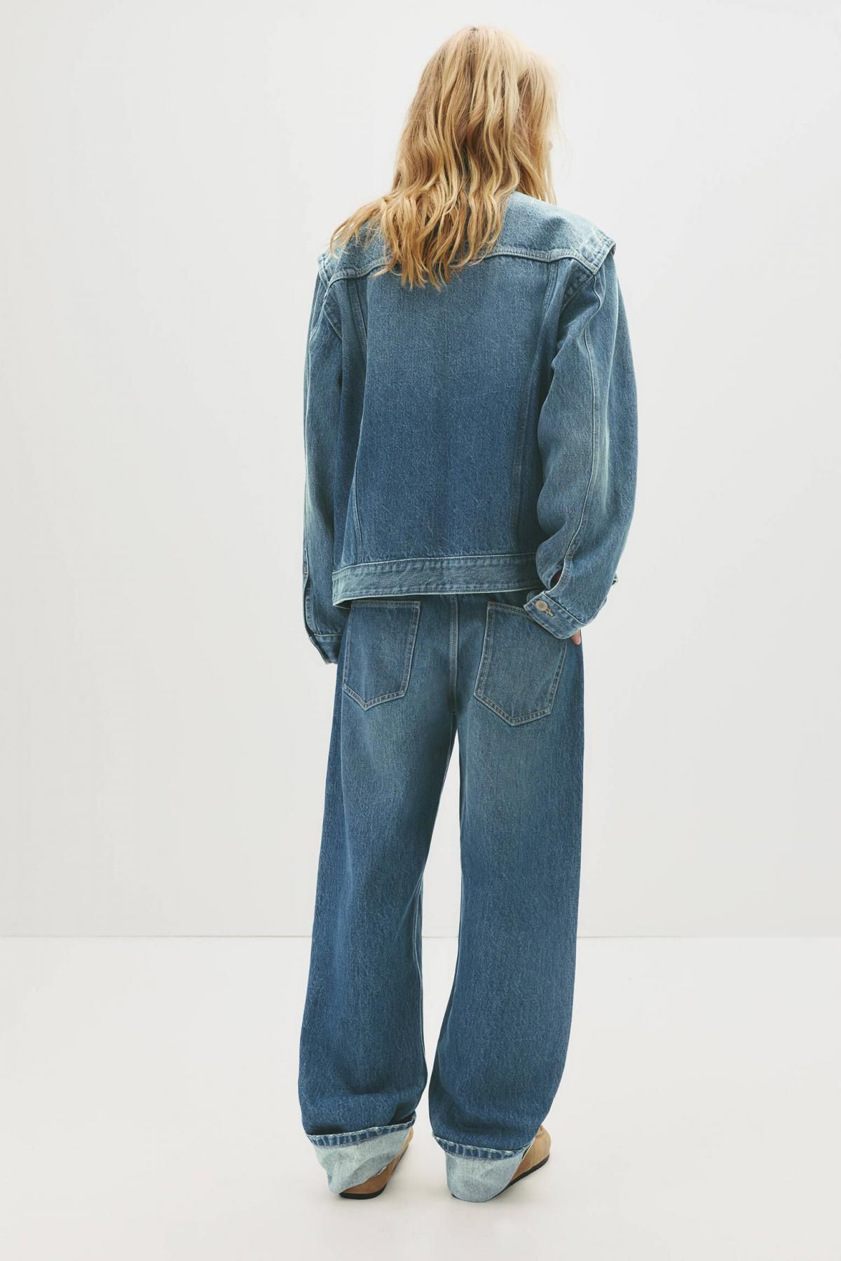 풀앤베어 셀비지 데님 스트레이트핏 청바지 7683/340 MEDIUM BLUE - 상세 이미지 4