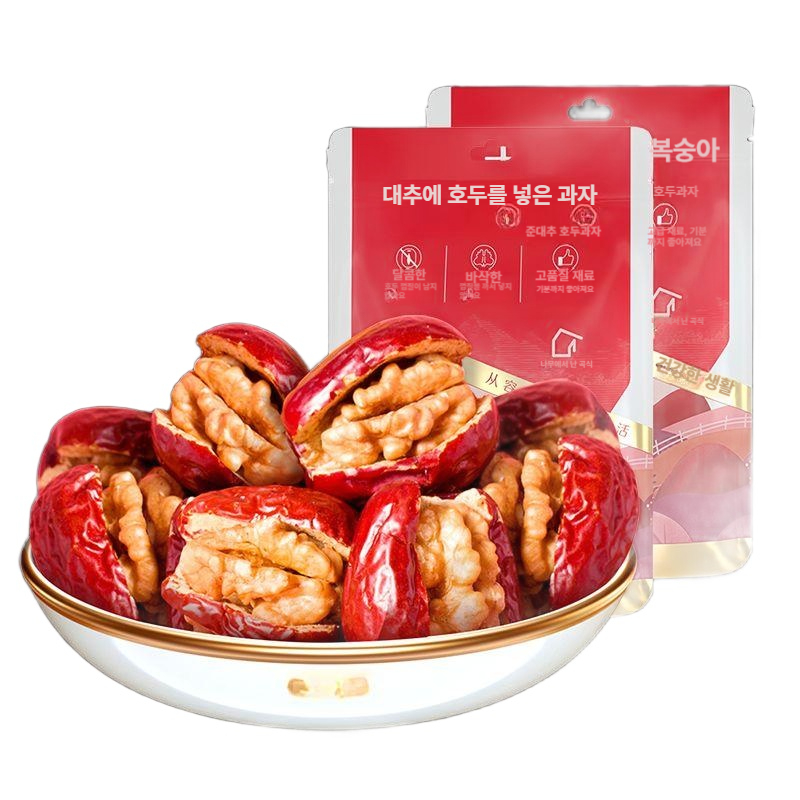 중국 대추호두 과자 대추 할머니간식 명절 견과 단일 항목 - 상품 이미지