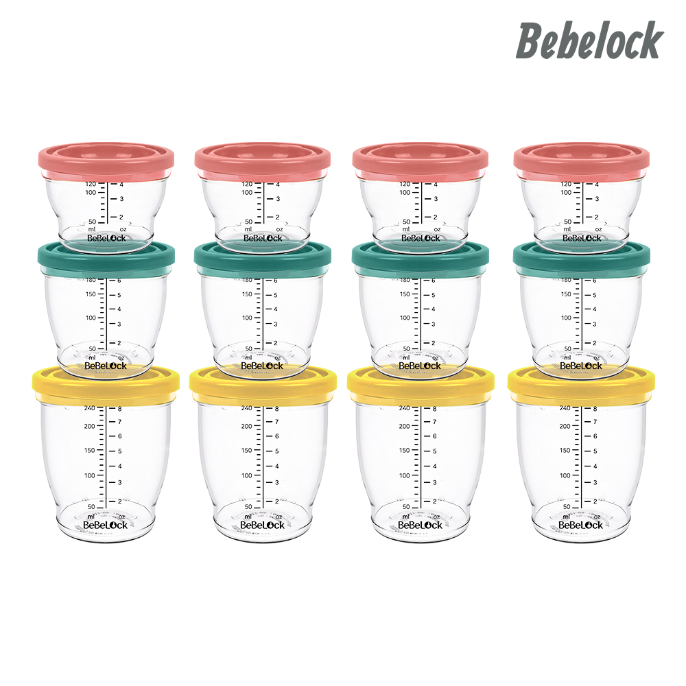 베베락 아이와 엘파 밀폐 이유식용기 12P 세트(120mlX180mlX 240ml) - 상세 이미지 2