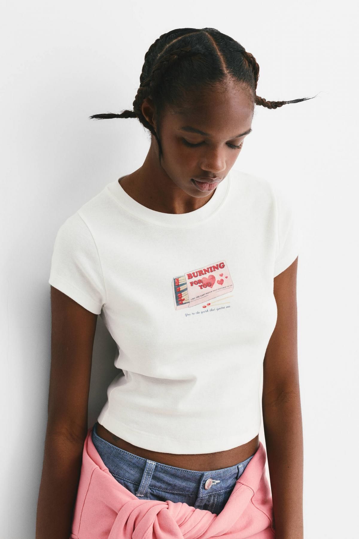 풀앤베어 그래픽 라운드넥 코튼 반팔 티셔츠 7151/352 OFF WHITE - 상세 이미지 3