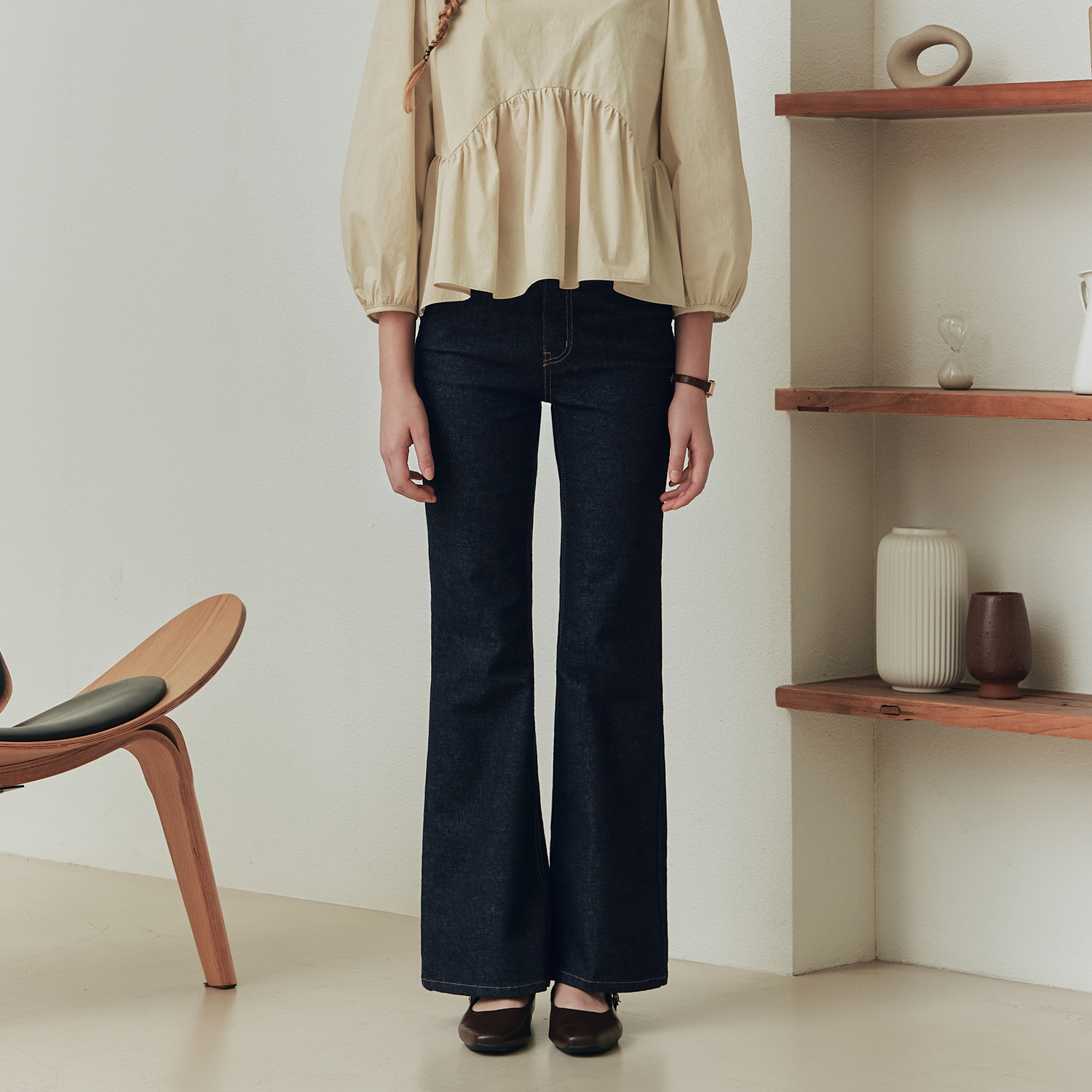 [제로스트릿] 논페이드 부츠컷 데님 팬츠 NON-FADE BOOTS CUT DENIM / DEEP INDIGO