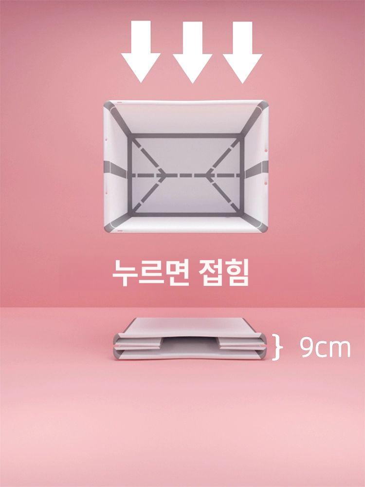 대형견 접이식 욕조 간이 중형견 세면대 폴딩 반려동물 핑크레드 목욕스툴 선물끈 포함 - 상세 이미지 2