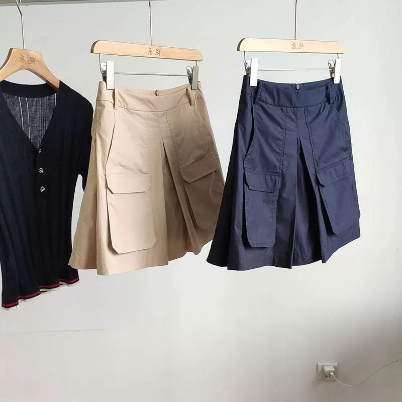 여자카고반바지 여름 편한 카고반바지 밴딩 건빵 카키 S - 상세 이미지 2