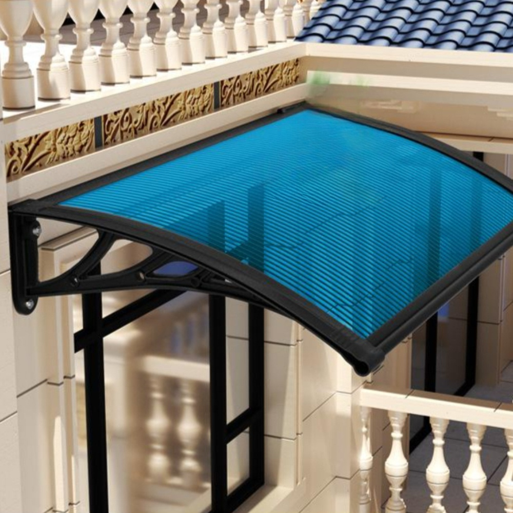 비가림막 현관 캐노피 어닝 테라스 베란다 창문 발코니 빗물막이 비막이 넥산 60x80cm 전체세트 블랙 화이트 그레이