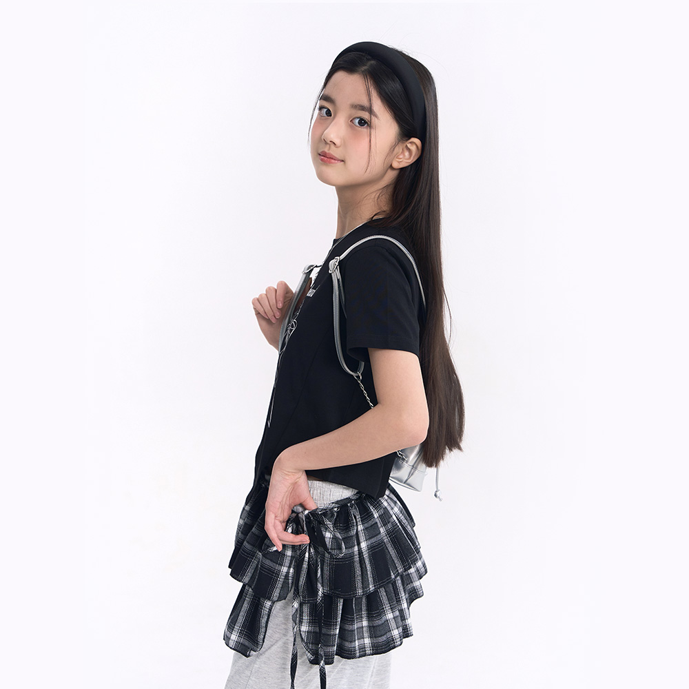 더데이걸 사선 절개 반팔티 TGRA25305 - 상세 이미지 2