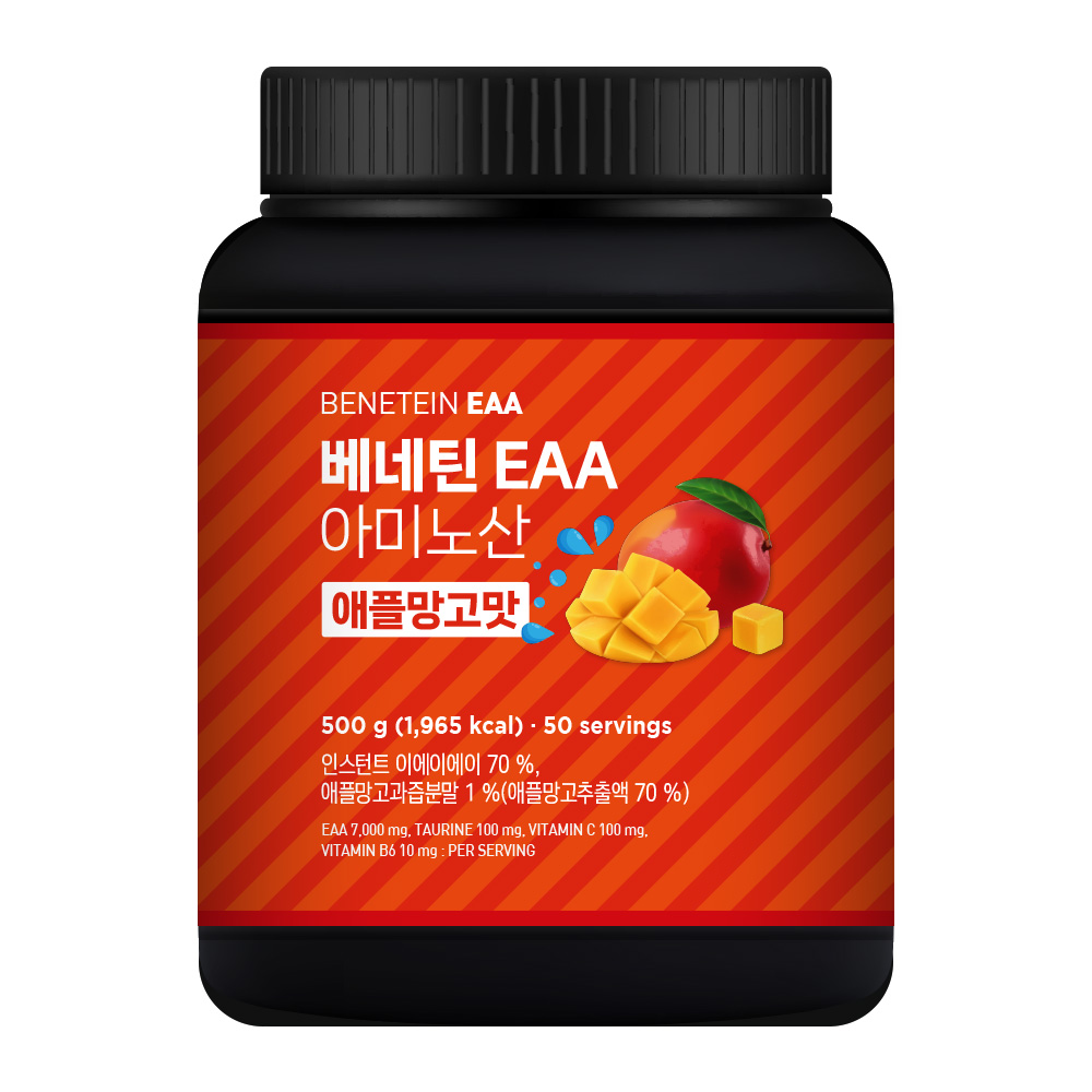 베네틴 EAA 7000 필수 아미노산 보충제 애플망고맛, 500g, 1개 맛있게 먹은 솔직 후기 - 대표 이미지