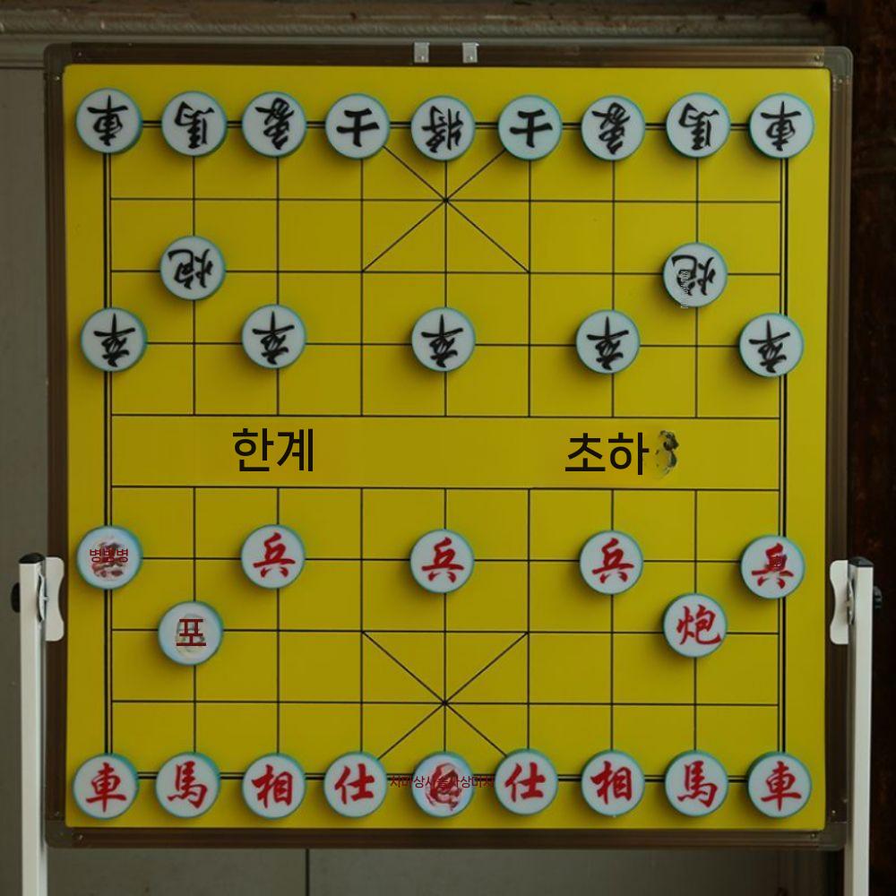 자석 바둑판 보드 강의용 대국 바둑 이동식 단방향 시연 세트 고피스 + 티칭 플레이트 + 브래 - 상품 이미지