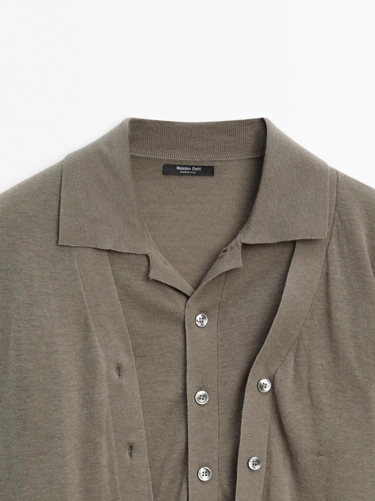 마시모두띠 멀티웨이 100 울 브이넥 니트 가디건 9800/953 GREENISH - 상세 이미지 2