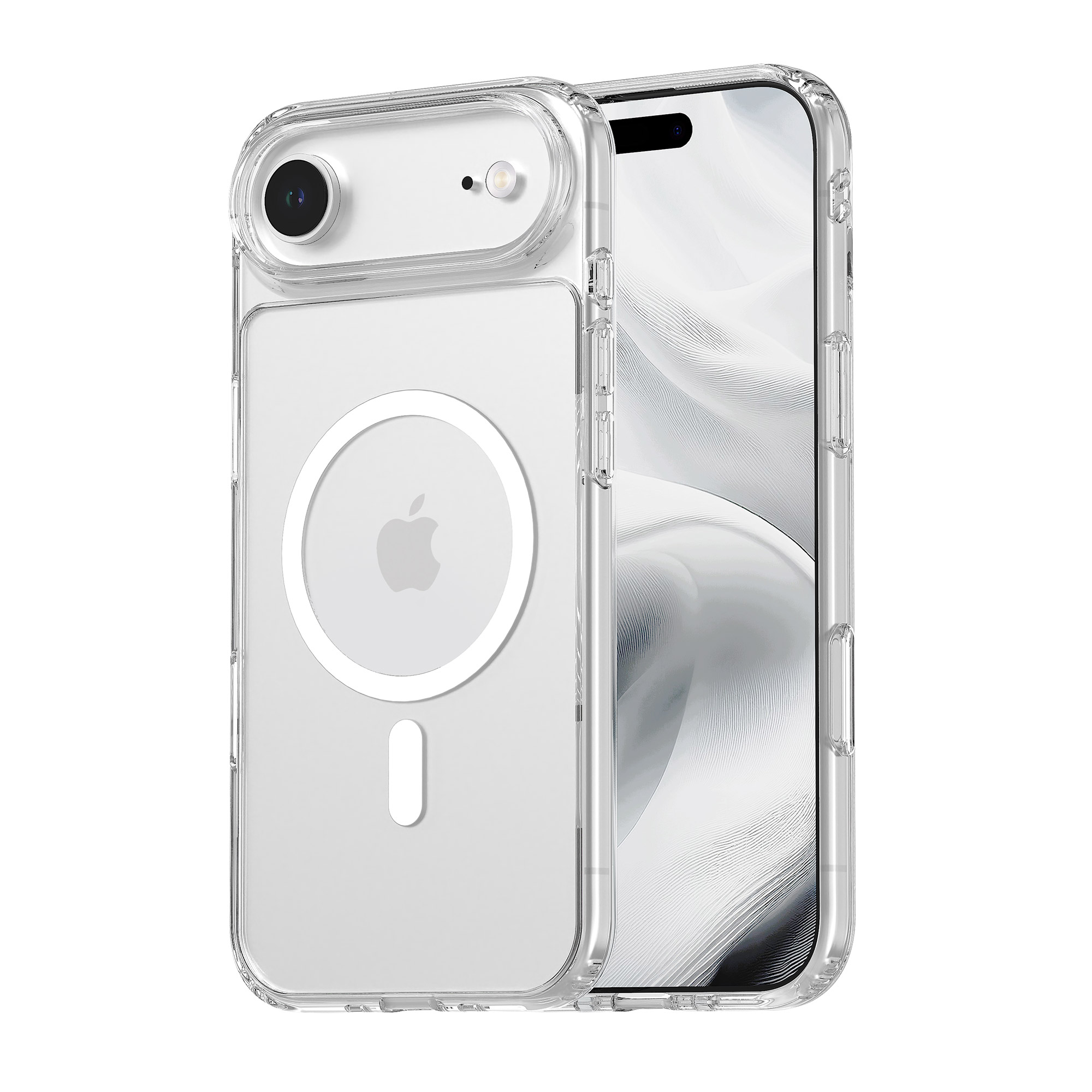퓨어쉴드 2배자력 맥세이프 방탄 범퍼 케이스 투명, 아이폰 에어