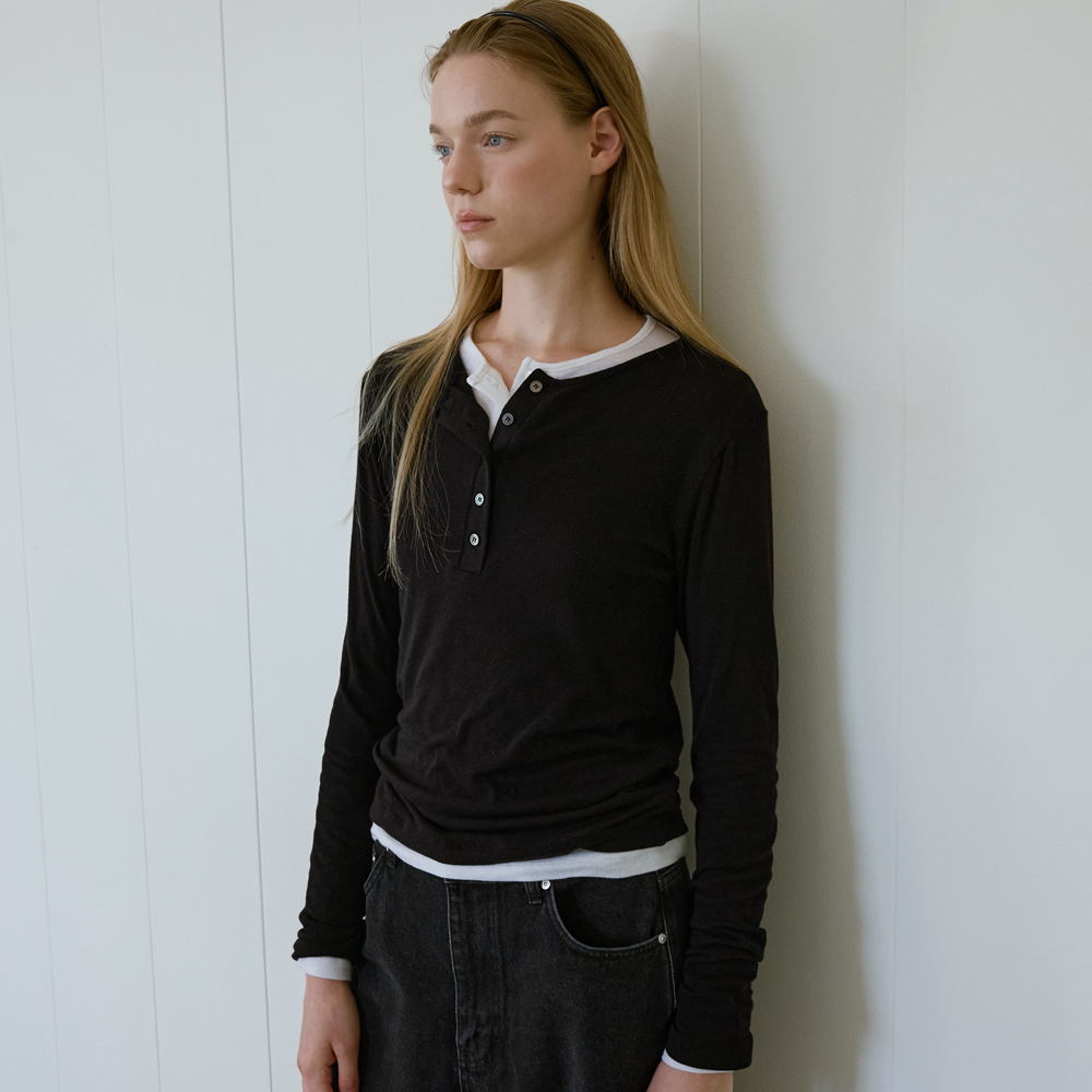 [블루브릭] Button t-shirt (3colors) - 상품 이미지