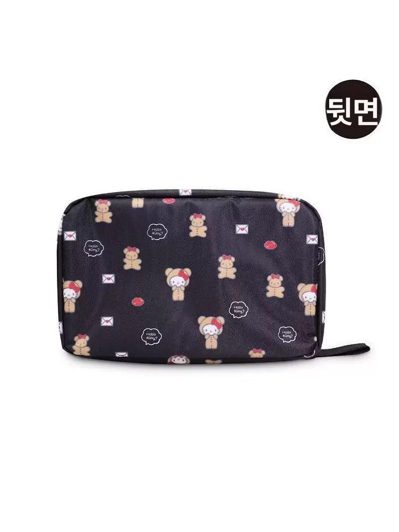 헬로 키티 수하물 가방 보스턴 대용량 캐리어 보관 접이식 숄더백 - 상세 이미지 3