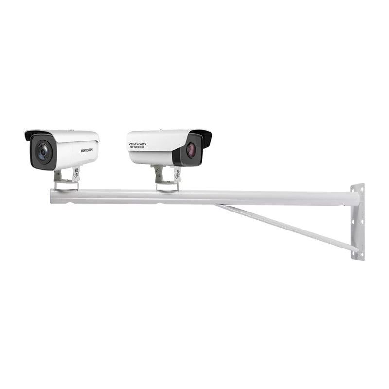 CCTV 브라켓 야외 기둥 전신주 고정폴 지지대 벽각형 쌍총 1m 확장나사포함 - 상품 이미지