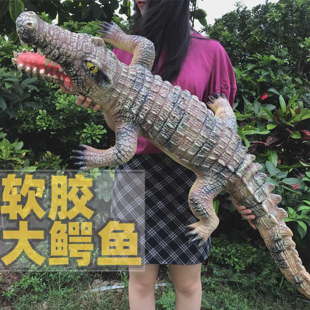 악어 피규어 모형 생물대도감 렙티 가챠 동물 장식 120cm 초대형 악어인형 - 상세 이미지 5