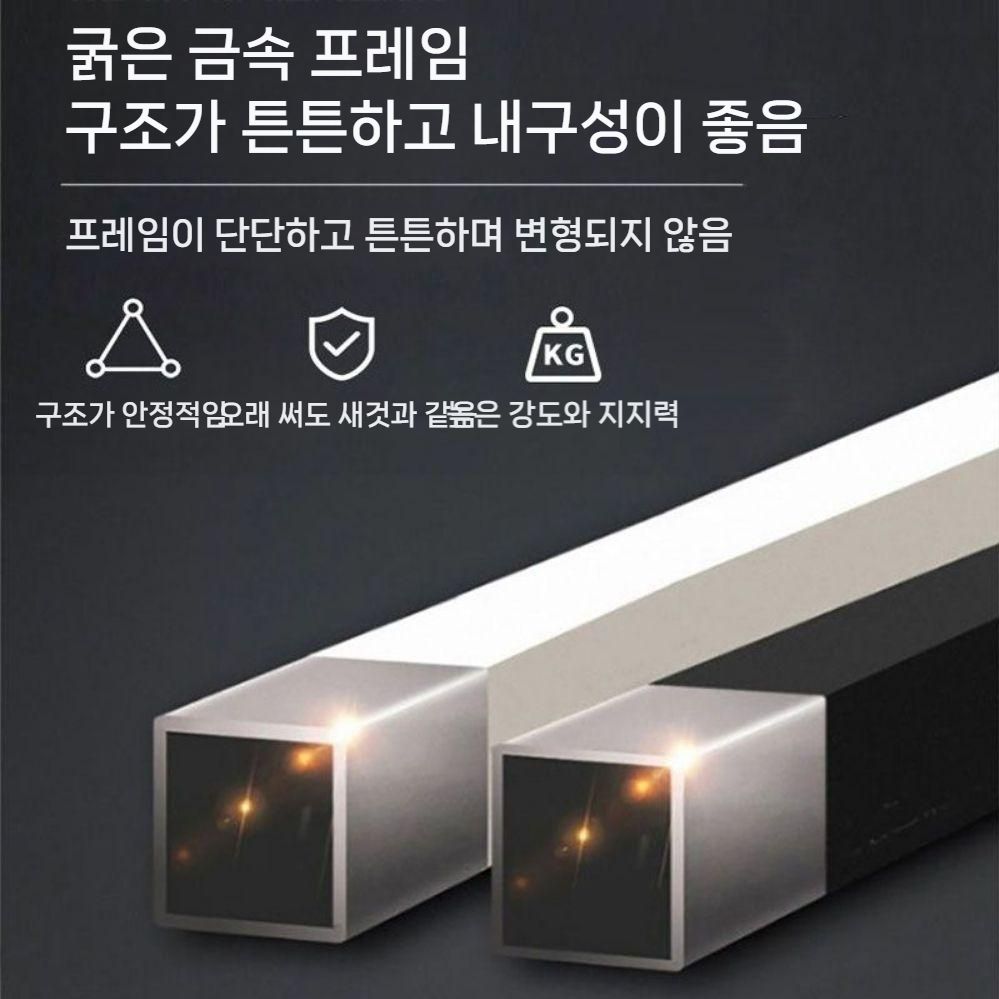 스댄드형 행거 철제 프레임 원목 선반장 진열대 드레스룸 원룸 튼튼한 코트랙 블랙 120cm (커튼X) 조립식 - 상세 이미지 5