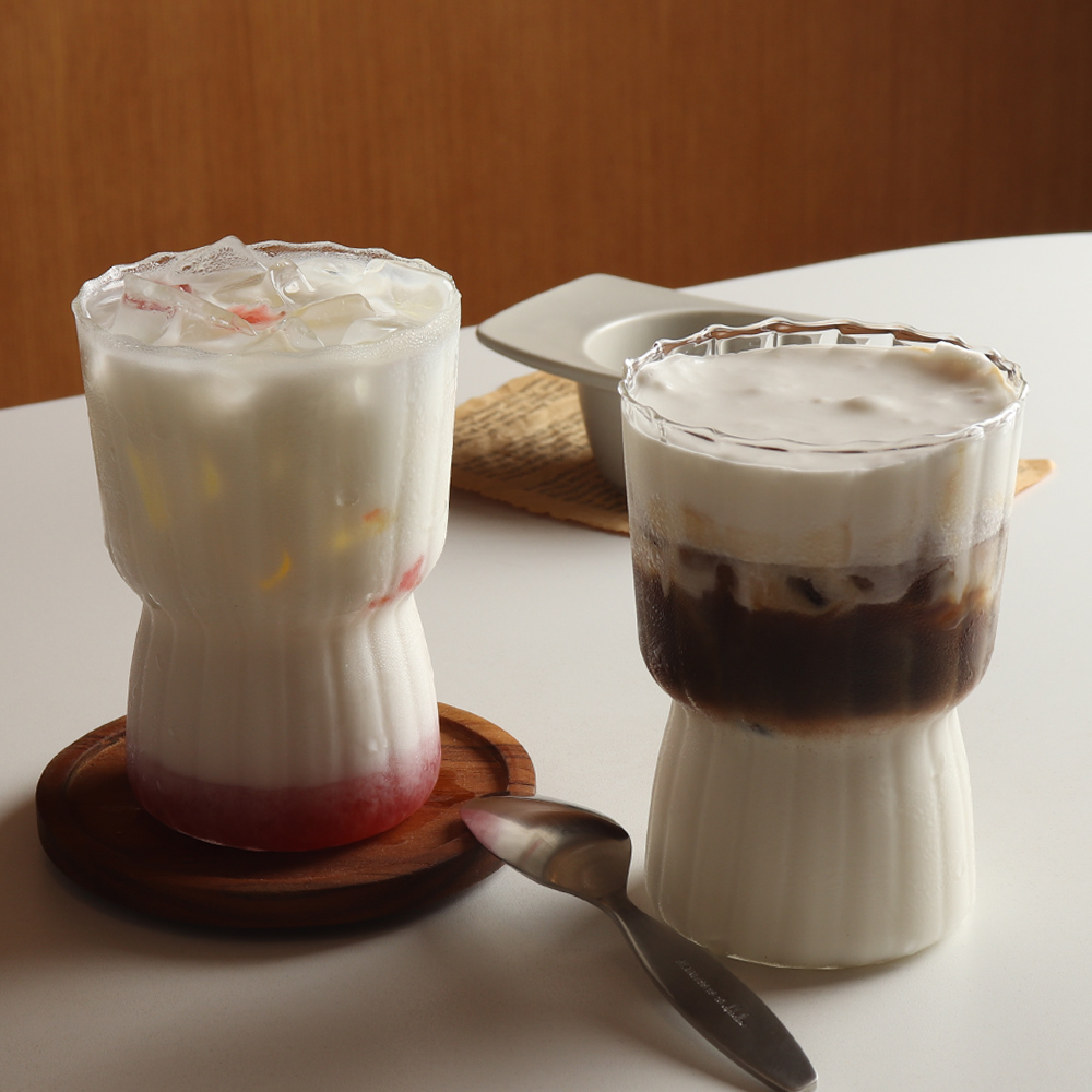 내열 유리컵 아이스 커피잔 집들이 선물 맥주잔 325ml, 2개 - 상품 이미지