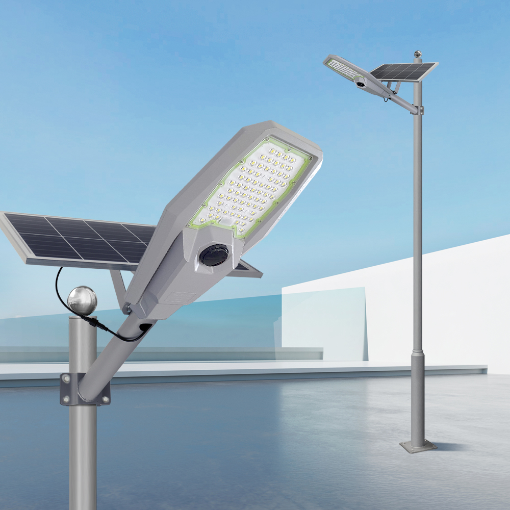 태양열가로등 주차장 조명 태양광 UFO 가로등 LED 조명 외등 볼라드 300W 기둥 4M - 상품 이미지