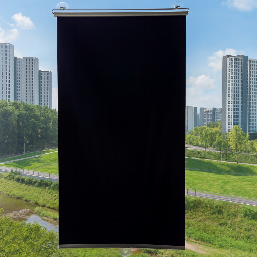 암막 붙이는블라인드 창문햇빛가리개 무타공 롤스크린 베란다 사무실 40x125