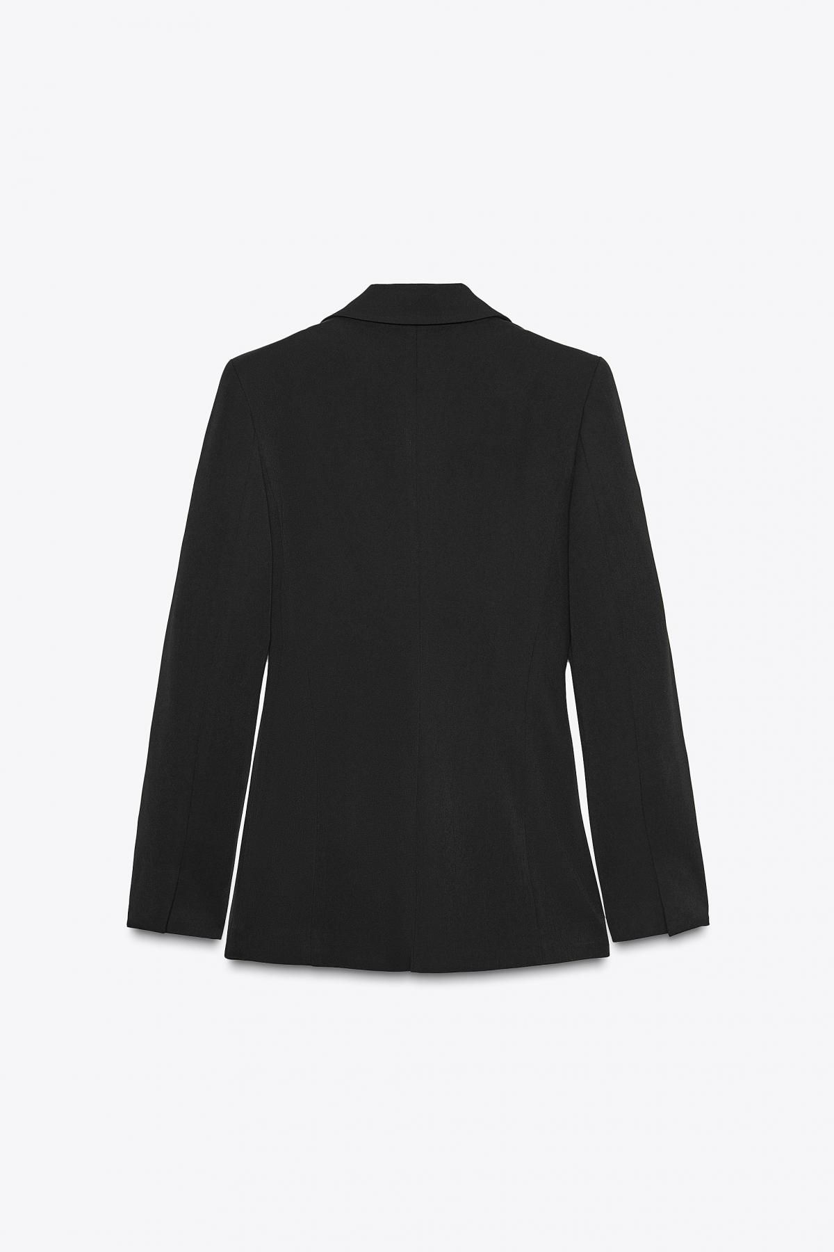 자라 클래식 테일러드 원버튼 블랙 블레이저 8530/504 BLACK - 상세 이미지 5