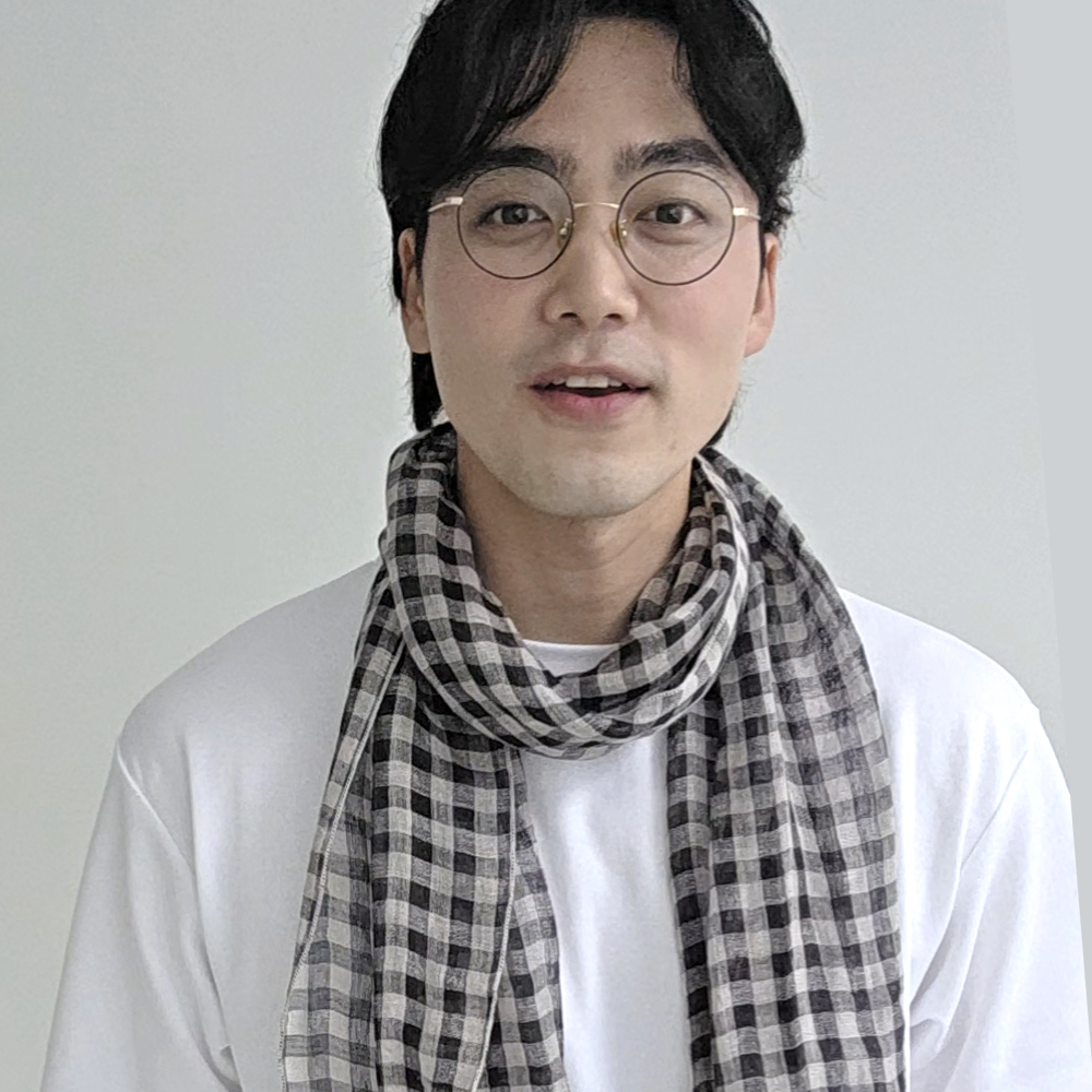 바닐라커스타드 남녀공용 VSF55 린넨 100% 롱 깅엄 체크 스카프 - 상품 이미지