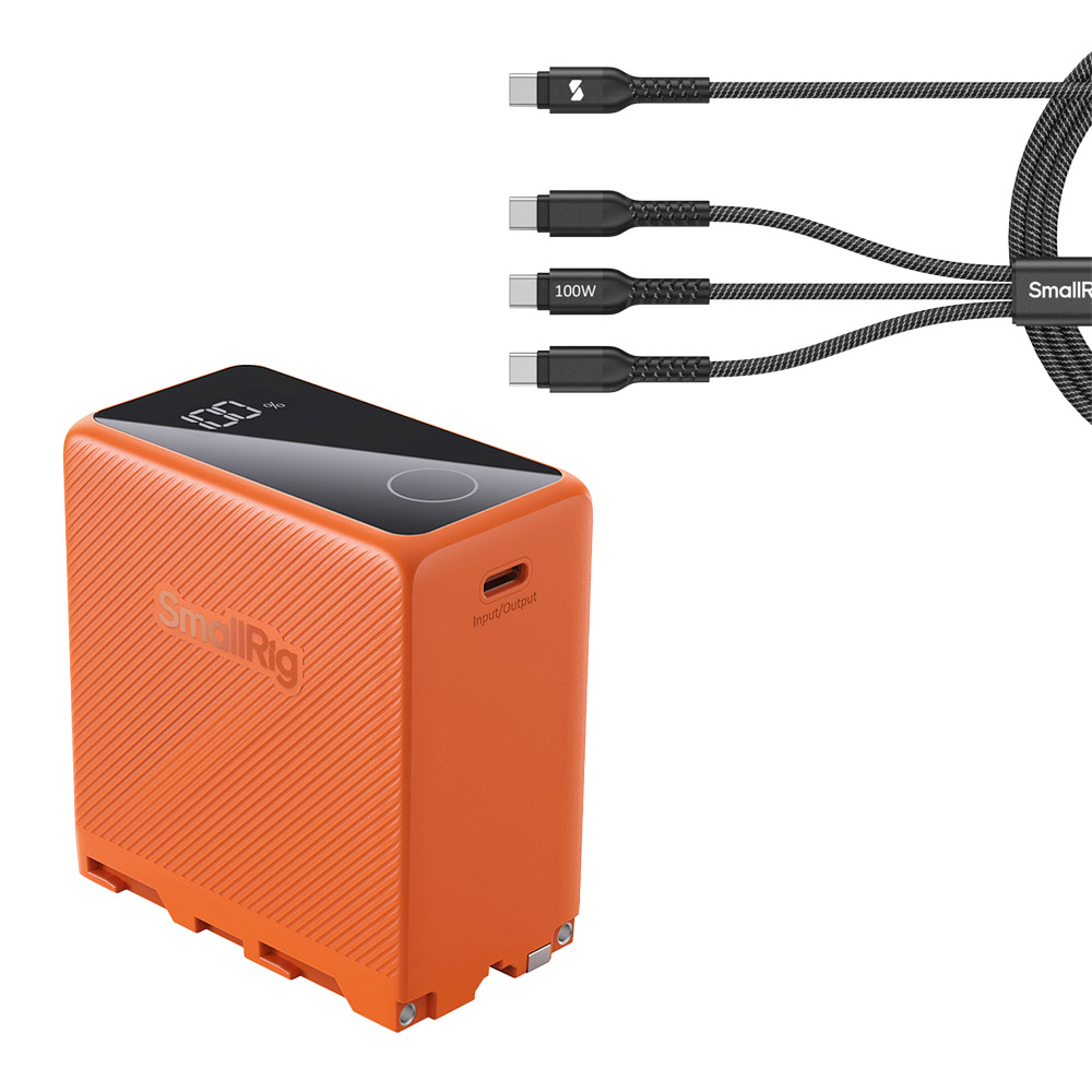 스몰리그 NP-F970 USB-C 카메라배터리 파워케이블 세트 4576+5079 - 상품 이미지