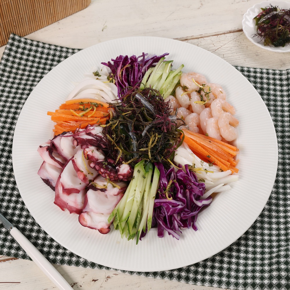 [1봉당 19.15kcal, 트랜스지방 0, 콜레스테롤 0 ] 국내산 해초 8종  해초샐러드 7g X 20봉 - 상세 이미지 3
