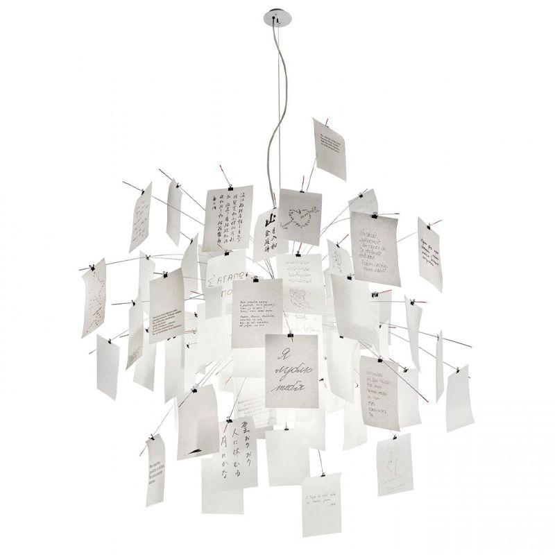 종이 램프 카페 인테리어 천장 감성 라이트 영감 노트 원본공예 30W 80x80x45cm - 상품 이미지