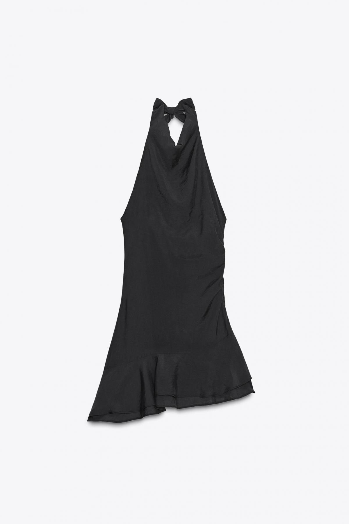 자라 시크 홀터넥 비대칭 미니 원피스 3067/252 BLACK - 메인 이미지