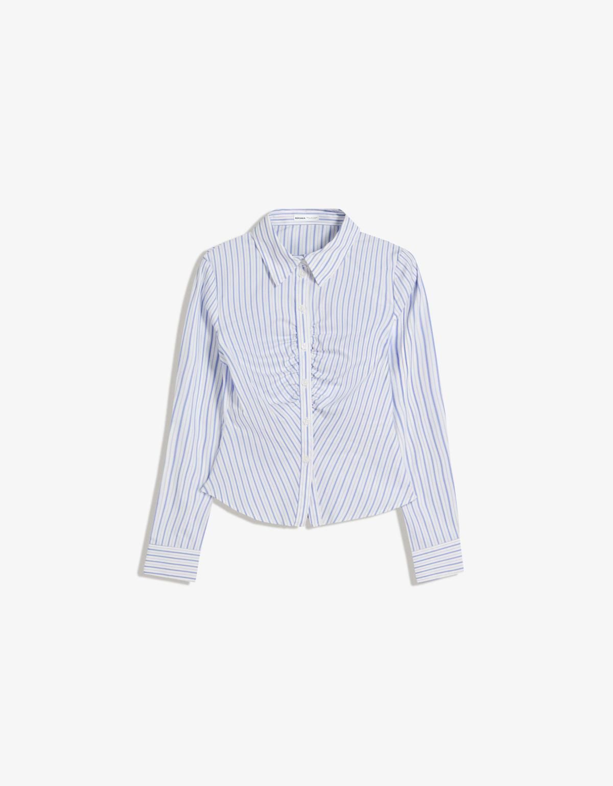 버쉬카 테일러드 스트라이프 슬림핏 셔츠 6269/008 BLUE - 상세 이미지 3