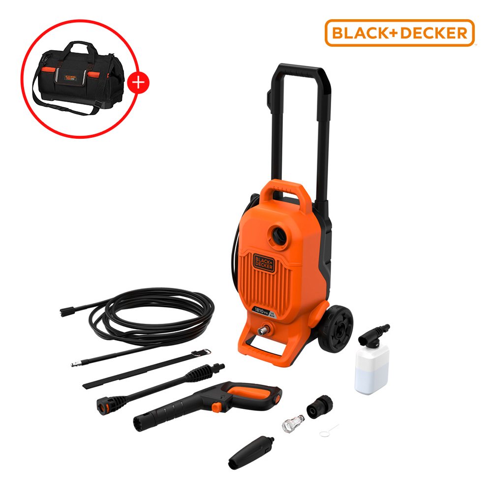 블랙앤데커 고압세척기 고압세차기 세차건 전기 자흡식 BEPW1800T (125bar) - 상품 이미지