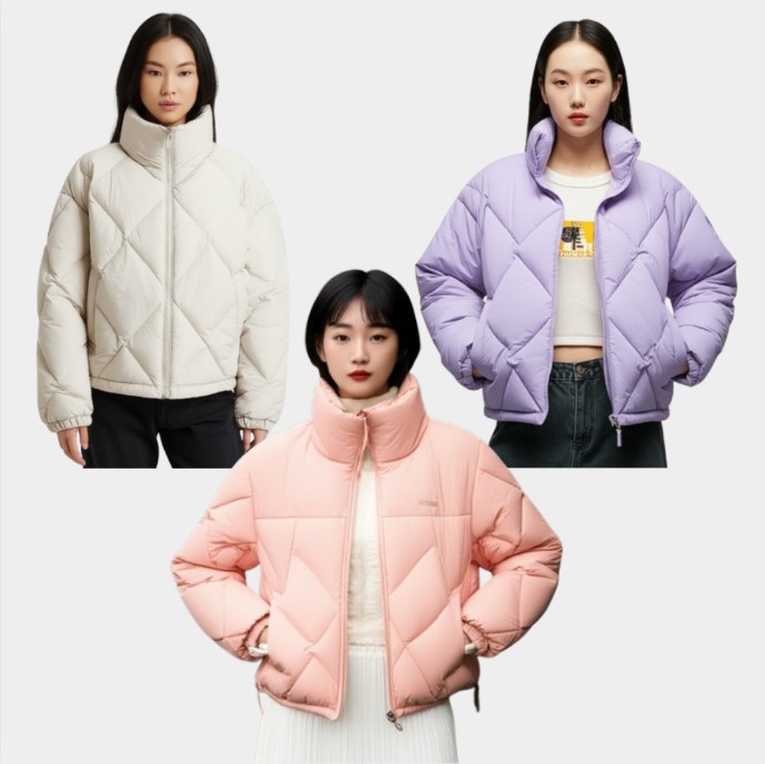 네파 여성 초겨울 리버서블 더블 양면 기능성 튜브패턴 구스 다운 패딩 점퍼 자켓 - 상품 이미지